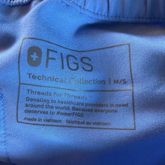 FIGS Cairo Cargo Scrub Pants Blue Mens M Medium Short Medical Uniform Doctor - Picture 7 of 8